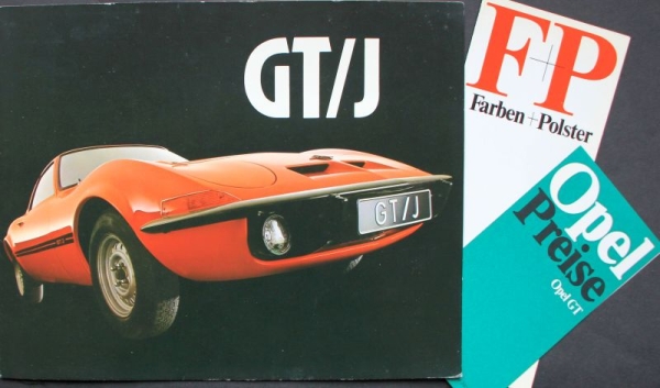 Opel GT/J Modelprogram 1968 Carbrochure (7975)